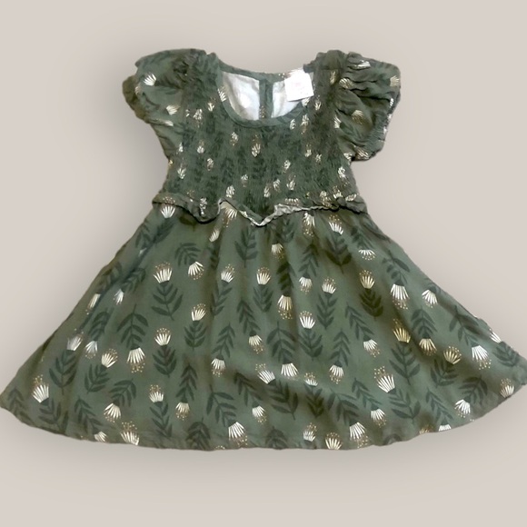 wonder nation Other - Wonder Nation Toddler Girls Short Sleeve Smocked Woven Dress, Sizes 12M NWOT